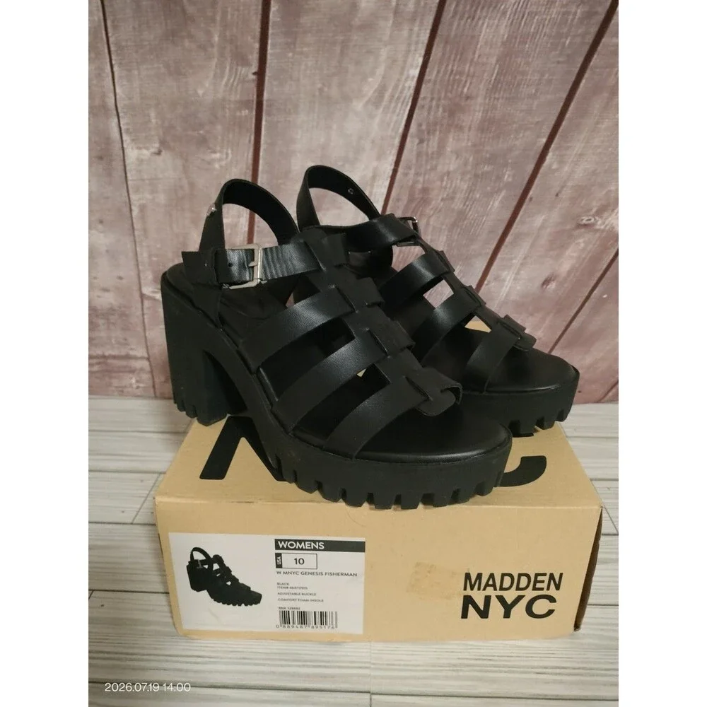 Madden NYC Fisherman Sandal Black Fisherman Lug 4